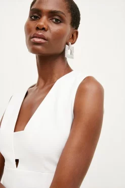 Brand new 😉 Karen Millen Compact Stretch Corset Waist Mini 👗 Dress - ivory 🤩 10 Brand new 😉 Karen Millen Compact Stretch Corset Waist Mini 👗 Dress - ivory 🤩 -Occasionwear Popular Store bkk03604 ivory xl 2