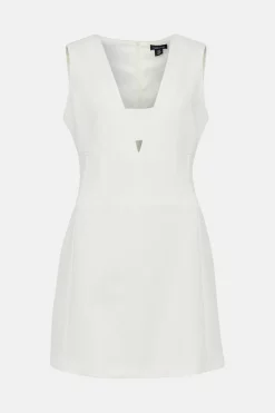 Brand new 😉 Karen Millen Compact Stretch Corset Waist Mini 👗 Dress - ivory 🤩 11 Brand new 😉 Karen Millen Compact Stretch Corset Waist Mini 👗 Dress - ivory 🤩 -Occasionwear Popular Store bkk03604 ivory xl 3