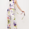 Best reviews of ✨ Karen Millen Scattering Viola and Tulipa Floral Compact Viscose Jumpsuit 🧨 -Occasionwear Popular Store bkk03625 floral xl