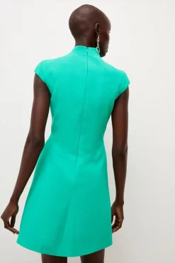 Flash Sale 💯 Karen Millen Military Tailored Mini 👗 Dress 🛒 -Occasionwear Popular Store bkk03636 green xl 3