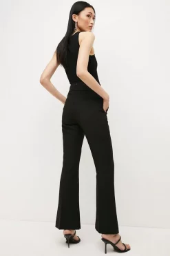 Deals ⭐ Karen Millen Compact Stretch Lace Up Wide Leg Trouser ✨ -Occasionwear Popular Store bkk03643 black xl 4