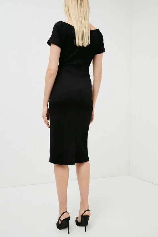 Promo ✨ Karen Millen Italian Structured Jersey Key Hole Midi 👗 Dress 💯 5 Promo ✨ Karen Millen Italian Structured Jersey Key Hole Midi 👗 Dress 💯 - Image 3