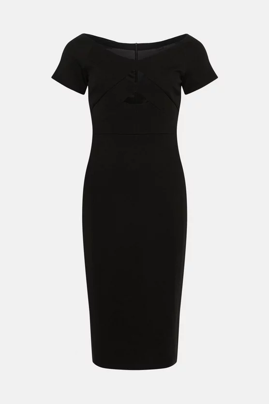 Promo ✨ Karen Millen Italian Structured Jersey Key Hole Midi 👗 Dress 💯 6 Promo ✨ Karen Millen Italian Structured Jersey Key Hole Midi 👗 Dress 💯 - Image 4