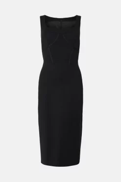 Wholesale 👏 Karen Millen Italian Structured Jersey Corset Detail Midi 👗 Dress 🌟 -Occasionwear Popular Store bkk03711 black xl 3