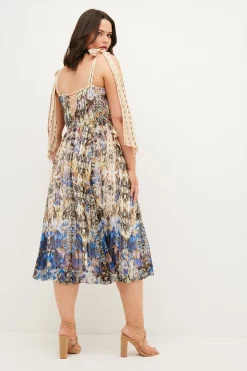 New 🌟 Karen Millen Plus Size Placed Border Floral Midi 👗 Dress 😍 -Occasionwear Popular Store bkk03789 floral xl 2