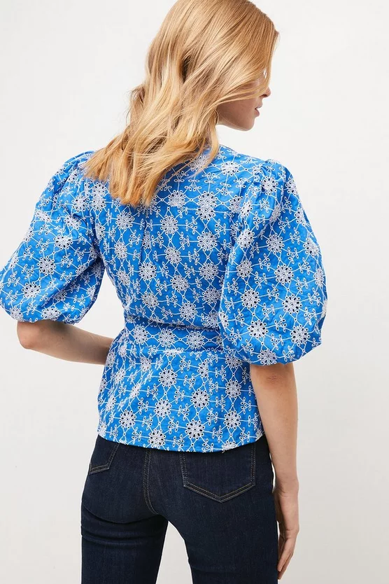 Flash Sale ๐ Karen Millen Contrast Cotton Broderie Woven Blouse - blue โจ 5 Flash Sale ๐ Karen Millen Contrast Cotton Broderie Woven Blouse - blue โจ - Image 3