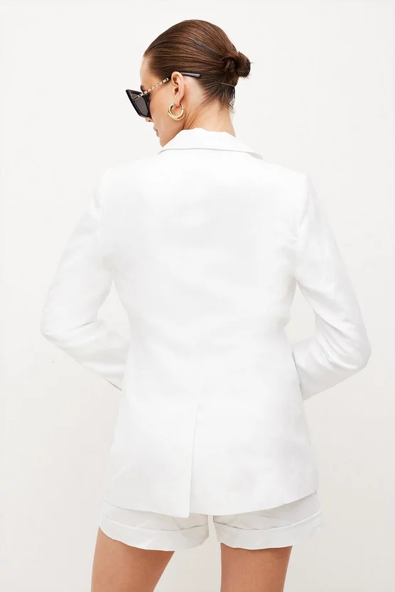 Cheap ๐ Karen Millen Tailored Linen Blend Tailored Single Breasted Jacket ๐ฅ 5 Cheap ๐ Karen Millen Tailored Linen Blend Tailored Single Breasted Jacket ๐ฅ - Image 3