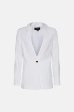 Cheap ๐ Karen Millen Tailored Linen Blend Tailored Single Breasted Jacket ๐ฅ 11 Cheap ๐ Karen Millen Tailored Linen Blend Tailored Single Breasted Jacket ๐ฅ -Occasionwear Popular Store bkk03863 ivory xl 3