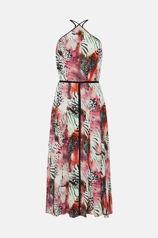 Cheap ✨ Karen Millen Petite Animal Viscose Crepe Halter Woven Maxi - red 🛒 5 Cheap ✨ Karen Millen Petite Animal Viscose Crepe Halter Woven Maxi - red 🛒 - Image 4