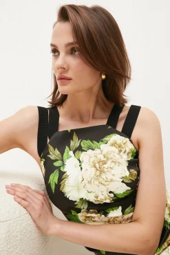 Cheapest ⌛ Karen Millen Italian Signature Stretch Rose Print Blocked Midi 👗 Dress 😉 9 Cheapest ⌛ Karen Millen Italian Signature Stretch Rose Print Blocked Midi 👗 Dress 😉 -Occasionwear Popular Store bkk04092 mono xl 1