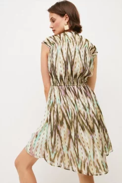 Cheapest 💯 Karen Millen Metallic Viscose Woven Cap Sleeve 👗 Dress - multi 🌟 9 Cheapest 💯 Karen Millen Metallic Viscose Woven Cap Sleeve 👗 Dress - multi 🌟 -Occasionwear Popular Store bkk04221 multi xl 2