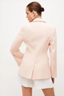 Top 10 ⭐ Karen Millen Compact Stretch Embellished Collar Jacket 👏 -Occasionwear Popular Store bkk04375 blush xl 2