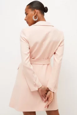 New 🤩 Karen Millen Compact Stretch Embellished Belted Tux Mini 👗 Dress ❤️ 9 New 🤩 Karen Millen Compact Stretch Embellished Belted Tux Mini 👗 Dress ❤️ -Occasionwear Popular Store bkk04377 blush xl 2
