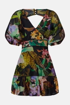 Best deal π Karen Millen Dark Tropical Cotton Voile Puff Shoulder Mini - multi π 10 Best deal π Karen Millen Dark Tropical Cotton Voile Puff Shoulder Mini - multi π -Occasionwear Popular Store bkk04393 multi xl 3