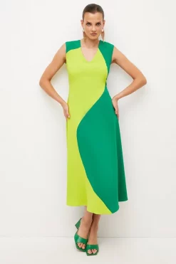 Best reviews of ๐ฅ Karen Millen Soft Tailored Colourblock Midi ๐ Dress ๐