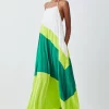 Buy 🤩 Karen Millen Petite Soft Pleated Halter Neck Maxi 👗 Dress - lime 😀 -Occasionwear Popular Store bkk04409 lime xl