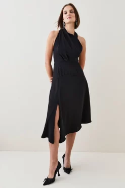 Coupon 👏 Karen Millen Soft Tailored Sleeveless Midi 👗 Dress 😉