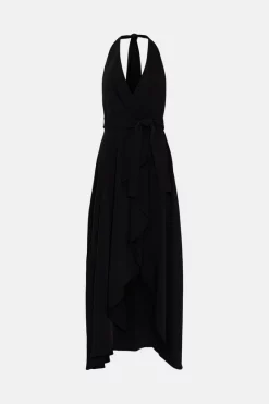 Cheap 👍 Karen Millen Soft Tailored Waterfall Halter Maxi 👗 Dress 🤩 13 Cheap 👍 Karen Millen Soft Tailored Waterfall Halter Maxi 👗 Dress 🤩 -Occasionwear Popular Store bkk04428 black xl 3