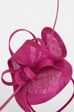 Best Sale 🛒 Karen Millen Loop Bow Pillbox Fascinator ⌛ -Occasionwear Popular Store bkk04445 fuchsia xl 2