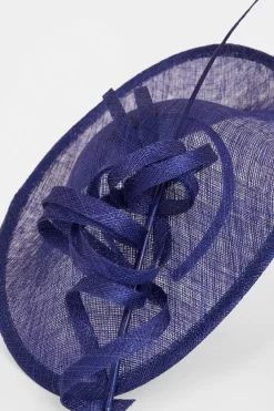 Outlet 🔔 Karen Millen Spiral Trim Disc Fascinator 💯 -Occasionwear Popular Store bkk04447 cobalt xl 2