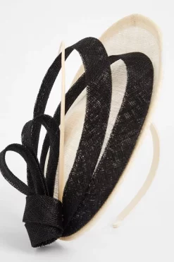 New 🧨 Karen Millen Contrast Loop Detail Fascinator 😉 -Occasionwear Popular Store bkk04448 mono xl 2