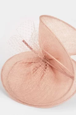 Flash Sale 💯 Karen Millen Lace Trim Detail Fascinator 😉 -Occasionwear Popular Store bkk04449 blush xl 2