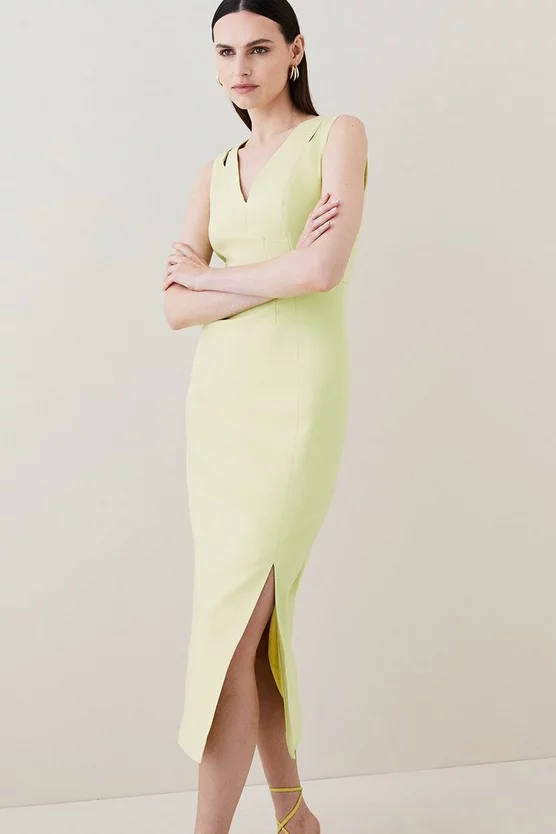 Flash Sale โค๏ธ Karen Millen Structured Seam Detail Column Midaxi ๐ Dress - lime โจ 3 Flash Sale โค๏ธ Karen Millen Structured Seam Detail Column Midaxi ๐ Dress - lime โจ