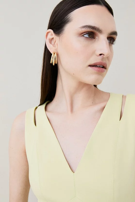 Flash Sale โค๏ธ Karen Millen Structured Seam Detail Column Midaxi ๐ Dress - lime โจ 4 Flash Sale โค๏ธ Karen Millen Structured Seam Detail Column Midaxi ๐ Dress - lime โจ - Image 2