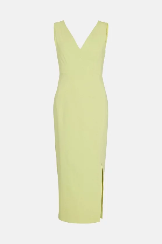 Flash Sale โค๏ธ Karen Millen Structured Seam Detail Column Midaxi ๐ Dress - lime โจ 6 Flash Sale โค๏ธ Karen Millen Structured Seam Detail Column Midaxi ๐ Dress - lime โจ - Image 4