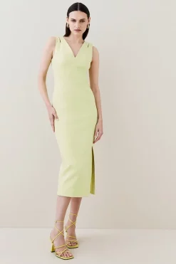 Flash Sale โค๏ธ Karen Millen Structured Seam Detail Column Midaxi ๐ Dress - lime โจ 12 Flash Sale โค๏ธ Karen Millen Structured Seam Detail Column Midaxi ๐ Dress - lime โจ -Occasionwear Popular Store bkk04452 lime xl 4