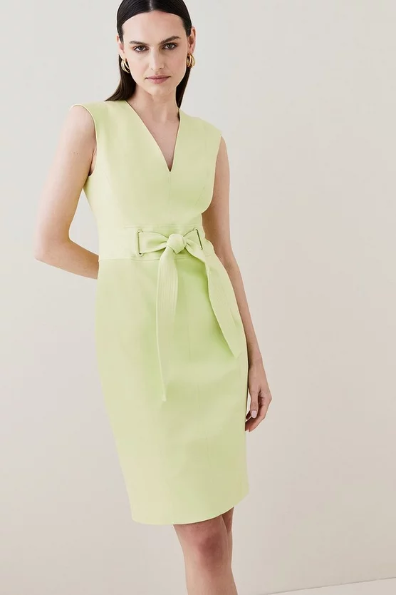 Deals 😍 Karen Millen Structured Eyelet Waist Belted Pencil Midi 👗 Dress - lime 🌟 3 Deals 😍 Karen Millen Structured Eyelet Waist Belted Pencil Midi 👗 Dress - lime 🌟