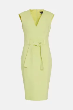 Deals 😍 Karen Millen Structured Eyelet Waist Belted Pencil Midi 👗 Dress - lime 🌟 10 Deals 😍 Karen Millen Structured Eyelet Waist Belted Pencil Midi 👗 Dress - lime 🌟 -Occasionwear Popular Store bkk04454 lime xl 3