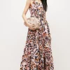 Hot Sale 👍 Karen Millen Animal Tiered Cotton Maxi 👗 Dress 😉 2 Hot Sale 👍 Karen Millen Animal Tiered Cotton Maxi 👗 Dress 😉 -Occasionwear Popular Store bkk04472 animal xl