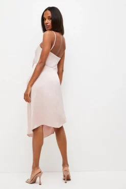 Promo ๐ Karen Millen Satin Back Crepe Feather Cami Midi ๐ Dress - pale pink ๐ 10 Promo ๐ Karen Millen Satin Back Crepe Feather Cami Midi ๐ Dress - pale pink ๐ -Occasionwear Popular Store bkk04501 pale20pink xl 2