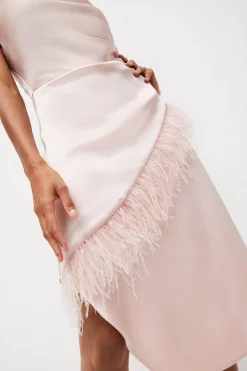 Promo ๐ Karen Millen Satin Back Crepe Feather Cami Midi ๐ Dress - pale pink ๐ 12 Promo ๐ Karen Millen Satin Back Crepe Feather Cami Midi ๐ Dress - pale pink ๐ -Occasionwear Popular Store bkk04501 pale20pink xl 4
