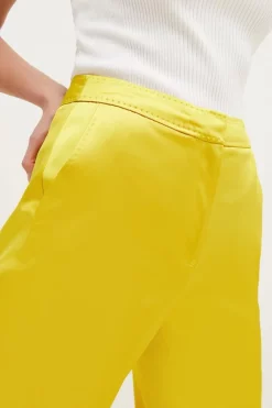 Outlet 😍 Karen Millen Italian Structured Satin Flared Leg Trouser 🧨 -Occasionwear Popular Store bkk04511 lime xl 5