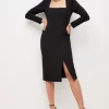Top 10 👏 Karen Millen Corset Waist Midi Pencil Midi 👗 Dress 🧨 -Occasionwear Popular Store bkk04561 black xl