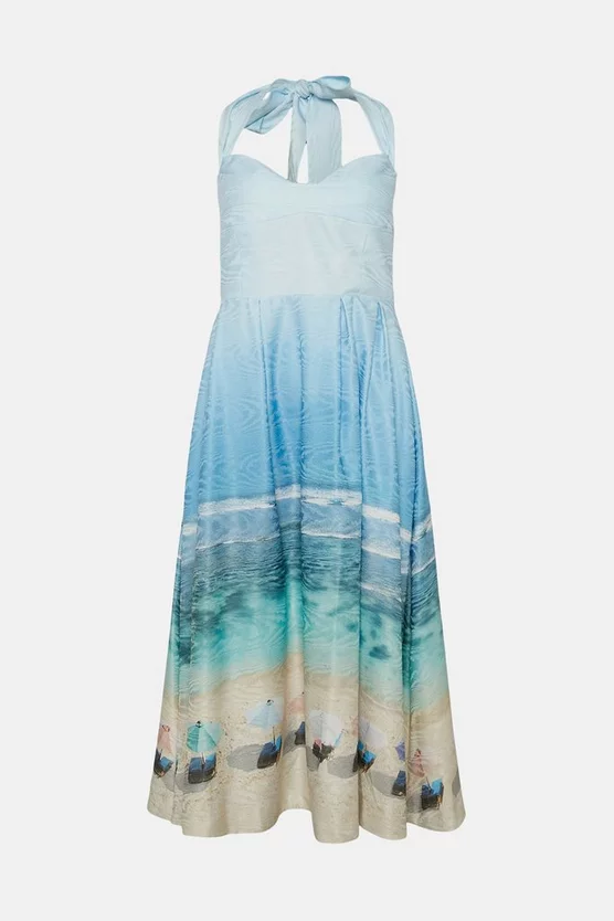Discount ๐ Karen Millen Lydia Millen Tie Up Scenic Print Maxi ๐ Dress - blue โ 7 Discount ๐ Karen Millen Lydia Millen Tie Up Scenic Print Maxi ๐ Dress - blue โ - Image 5