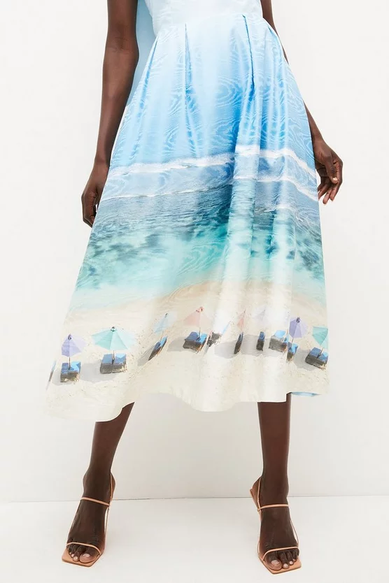 Discount ๐ Karen Millen Lydia Millen Tie Up Scenic Print Maxi ๐ Dress - blue โ 8 Discount ๐ Karen Millen Lydia Millen Tie Up Scenic Print Maxi ๐ Dress - blue โ - Image 6