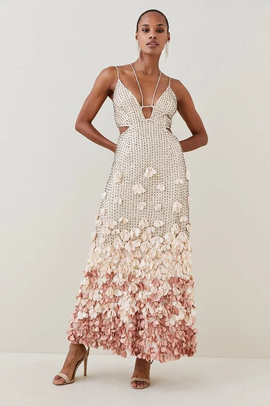 Deals โ Karen Millen Crystal Applique Deep V Woven Maxi ๐ Dress ๐ 3 Deals โ Karen Millen Crystal Applique Deep V Woven Maxi ๐ Dress ๐