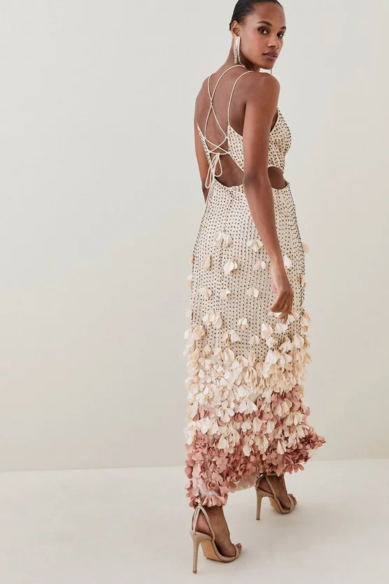 Deals โ Karen Millen Crystal Applique Deep V Woven Maxi ๐ Dress ๐ 5 Deals โ Karen Millen Crystal Applique Deep V Woven Maxi ๐ Dress ๐ - Image 3