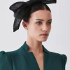 Flash Sale 😍 Karen Millen Sinnamay Bow Headband Fascinator ✨ -Occasionwear Popular Store bkk04667 black xl