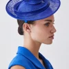 Best deal ⭐ Karen Millen Asymmetric Disc Headband Fascinator ❤️ -Occasionwear Popular Store bkk04668 cobalt xl