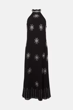 Hot Sale ๐ฏ Karen Millen Crystal Embellished Halterneck Maxi ๐ Dress ๐ฏ 11 Hot Sale ๐ฏ Karen Millen Crystal Embellished Halterneck Maxi ๐ Dress ๐ฏ -Occasionwear Popular Store bkk04822 black xl 3