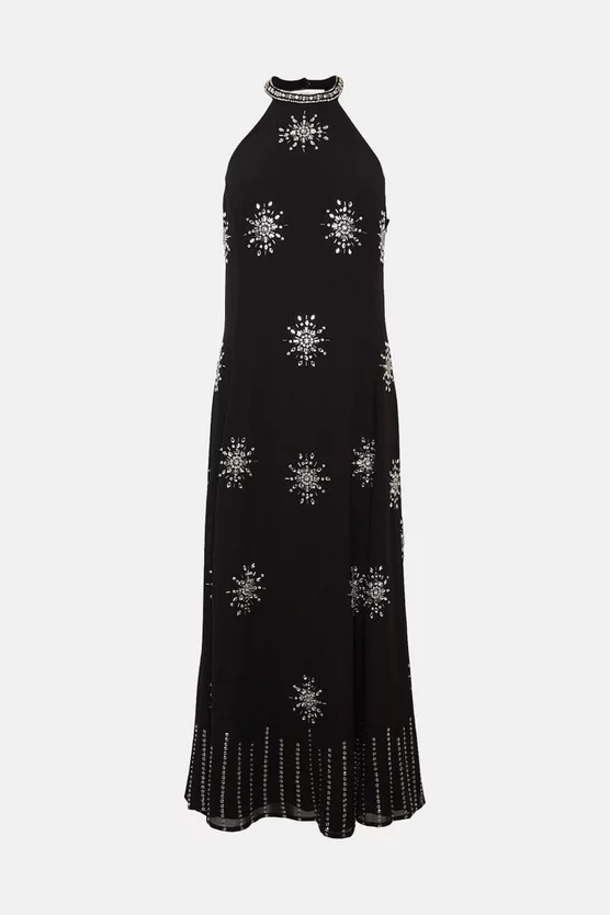Hot Sale ๐ฏ Karen Millen Crystal Embellished Halterneck Maxi ๐ Dress ๐ฏ 6 Hot Sale ๐ฏ Karen Millen Crystal Embellished Halterneck Maxi ๐ Dress ๐ฏ - Image 4