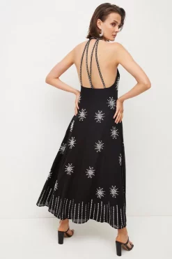 Hot Sale ๐ฏ Karen Millen Crystal Embellished Halterneck Maxi ๐ Dress ๐ฏ 12 Hot Sale ๐ฏ Karen Millen Crystal Embellished Halterneck Maxi ๐ Dress ๐ฏ -Occasionwear Popular Store bkk04822 black xl 4