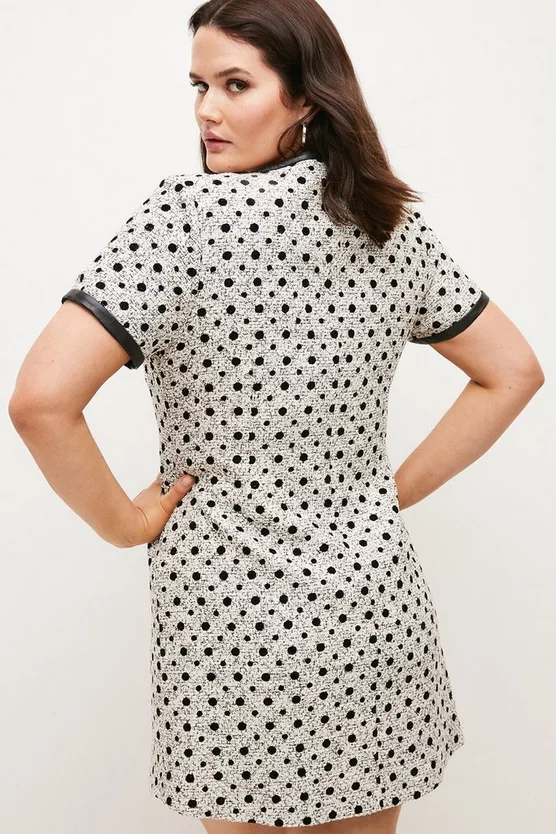 Discount ๐ Karen Millen Plus Size Polka Dot Boucle A Line Mini ๐ Dress - mono ๐ 5 Discount ๐ Karen Millen Plus Size Polka Dot Boucle A Line Mini ๐ Dress - mono ๐ - Image 3