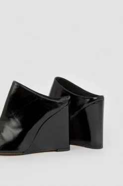 Promo 😀 Karen Millen Leather Heeled Mule 👟 Shoe 🤩 -Occasionwear Popular Store bkk04937 black xl 3