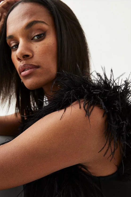 Deals 🔥 Karen Millen Feather Strap Ponte Mini 👗 Dress 🔥 4 Deals 🔥 Karen Millen Feather Strap Ponte Mini 👗 Dress 🔥 - Image 2