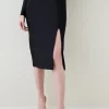 Cheapest ⌛ Karen Millen Bandage Embellished Side Split Pencil 👗 Skirt - black 🤩